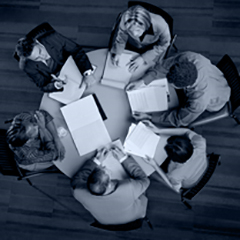 Attorneys working around a table