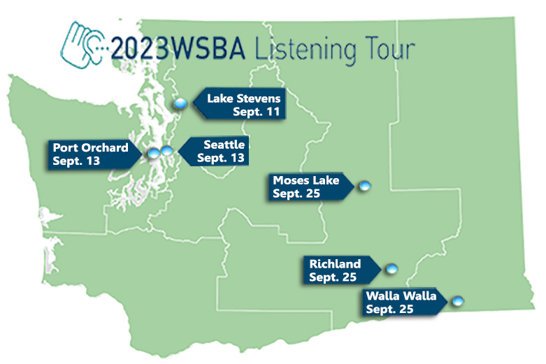 2023 Listening Tour map