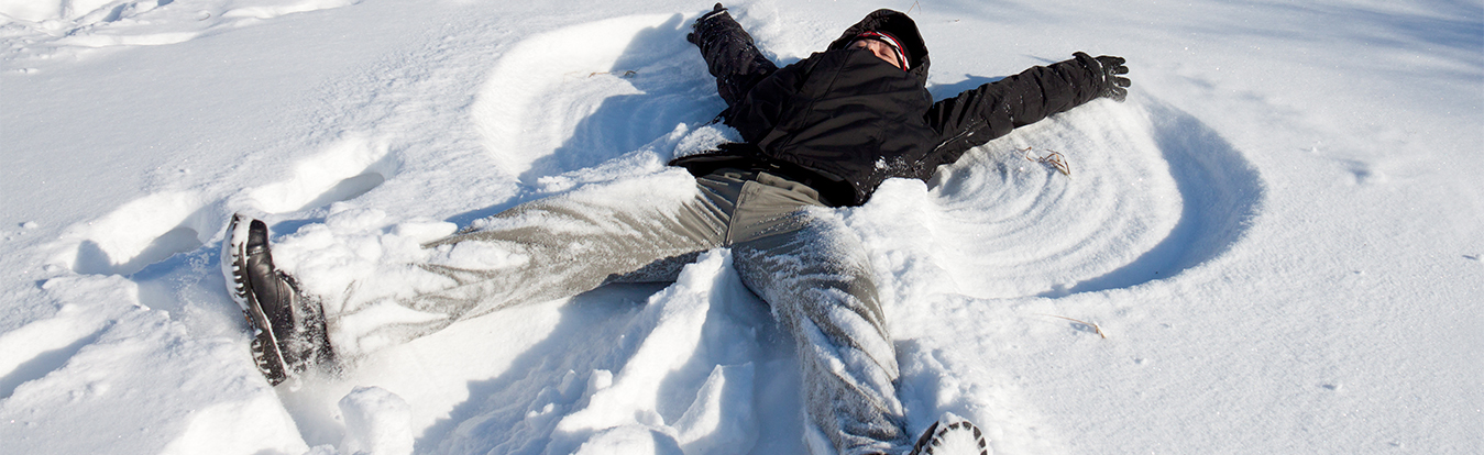 Making snow angels