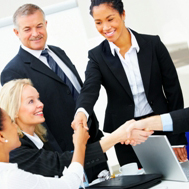 Lawyers working around a table