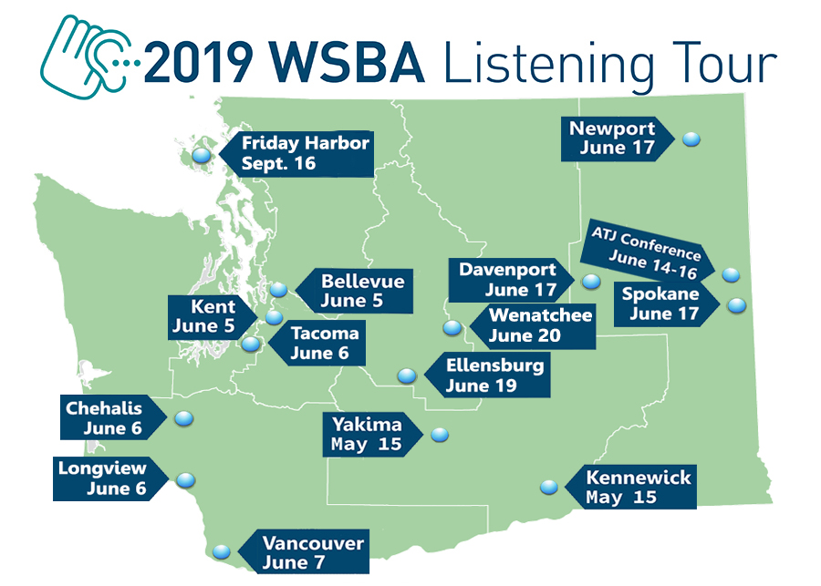 Listening Tour Map 2019 2019 Listening Tour Map