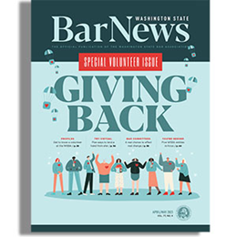 Cover of April 2023 Bar News