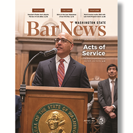 Cover of June 2026 Bar News with oranges file folders and checkmark.