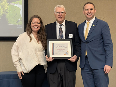 Allan Bonney with WSBA Executive Director Terra Nevitt and WSBA President Hunter Abell