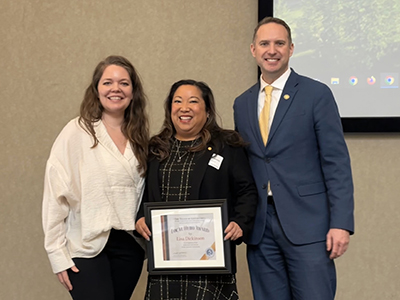 Lisa Dickinson with WSBA Executive Director Terra Nevitt and WSBA President Hunter Abell