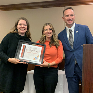 Annalise Martucci with WSBA Executive Director Terra Nevitt and WSBA President-Elect Hunter Abell.